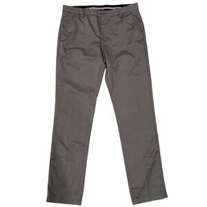 Essentials Slim Fit Chino Pants 34x34 Gray Stretch Casual‎ Menswear ✨